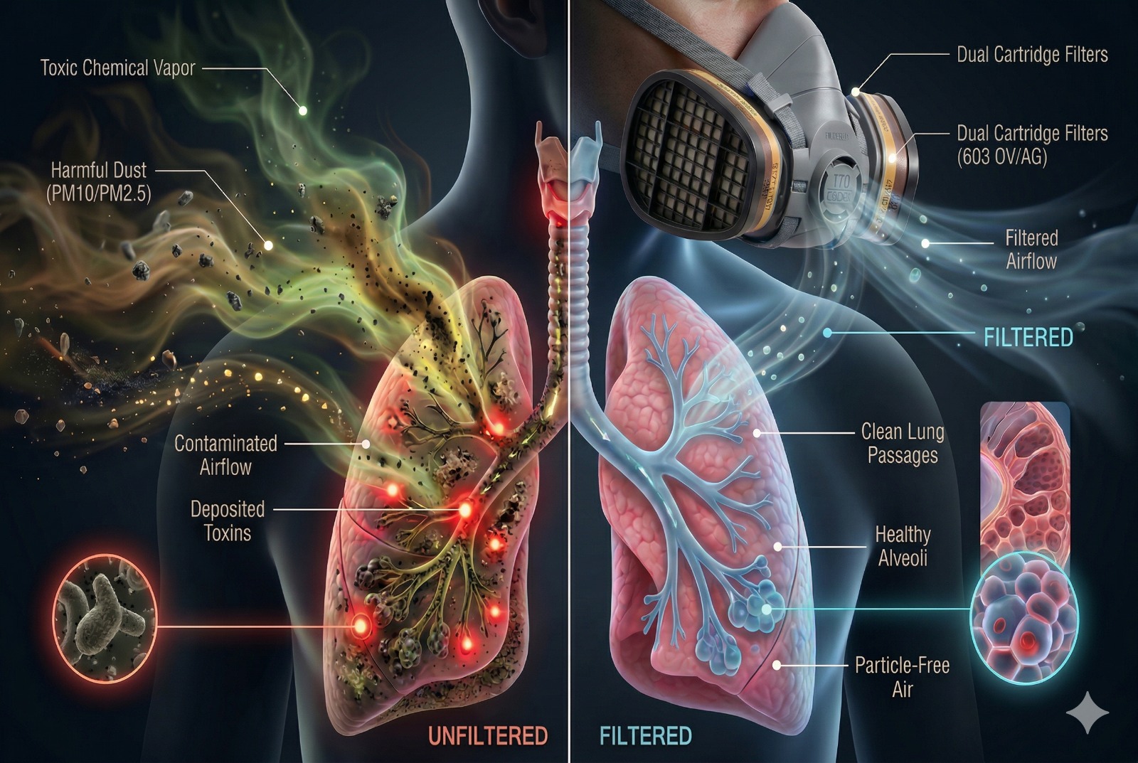 BERKAT SAFETY x CIG: The Best Industrial Respirators for Maximum Protection in High-Risk Environments - 2